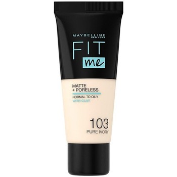 Maybelline New York Base de maquillaje FIT ME! FOUNDATION MATTE+PORELESS 103-PURE IVORY 30ML