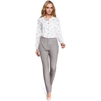 Moe Pantalón chino M303 Pantalones de pierna recta - gris