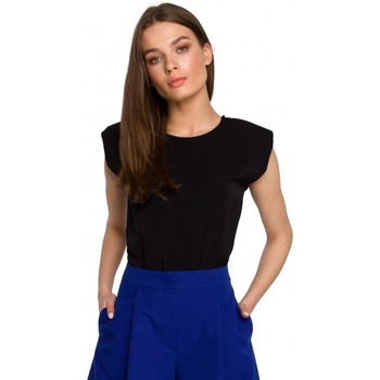 Style Blusa S260 Blusa sin mangas con hombros acolchados - azul