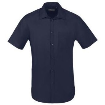 Sols Camisa manga corta BRISTOL FIT Azul Oscuro