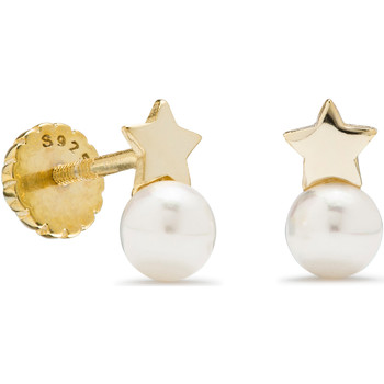 Luxenter Pendientes Kids And Baby Grimbei Con Baño De Oro Amarillo De 18 Quilates