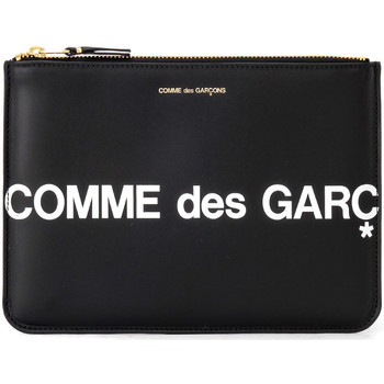 Comme Des Garcons Cartera Cartera clutch Huge Logo de piel