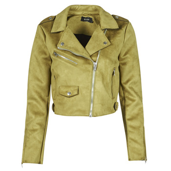 Only Cazadora de cuero ONLSHERRY CROP BONDED BIKER