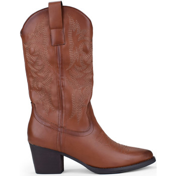 Bosanova Botas Botas cowboy cuero con bordado