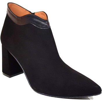 Gennia Botines Botines Mujer Negro Piel Tacon Ancho Cremallera - MEDCUR