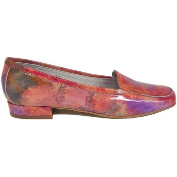 Gennia Mocasines MAGIA Piel Charol con Grabado Multicolor Soup Rosso