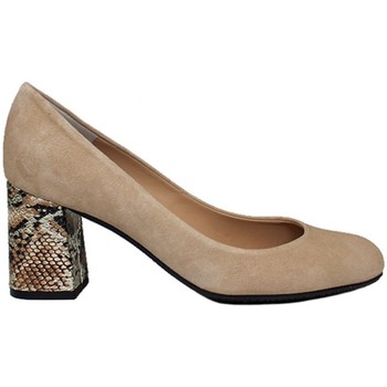 Gennia Zapatos de tacón Salones Zapatos Mujer Tacon Ancho Piel Beige Maquillaje - VIVA