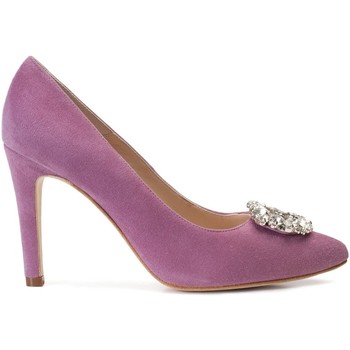 Gennia Zapatos de tacón Zapatos Tacones Alto Violeta Piel Mujer Fiesta Adorno - MINERVA