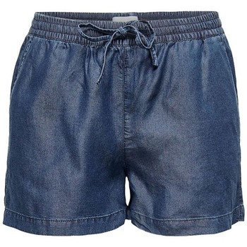 Only Short Short Liocell Azul Oscuro Con Goma de