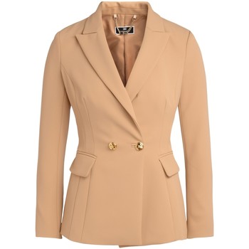 Elisabetta Franchi Chaqueta Chaqueta color camello con botones