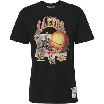 Mitchell And Ness Camiseta CAMISETA NEGRA LOS ANGELES LAKERS CHAMPION TEE