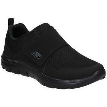 Skechers Zapatos DEPORTIVAS cierre velcro 52183-BBK CABALLERO NEGRO