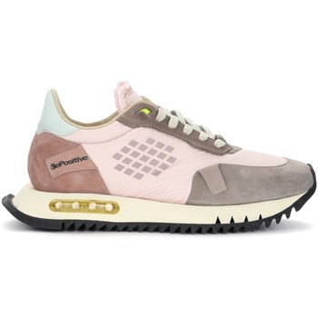 Be Positive Zapatillas Zapatillas BePositive Space Run de suede color rosa y gris