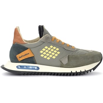 Be Positive Zapatillas Zapatillas BePositive Space Run de tejido y suede verde y