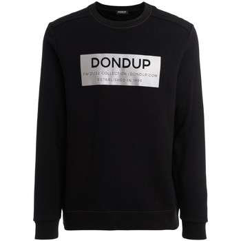 Dondup Jersey Sudadera de algodón negro con estampa