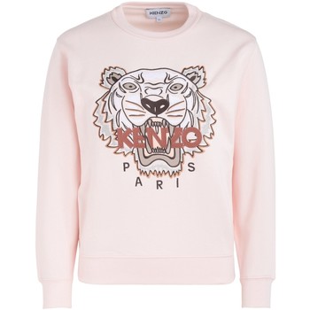 Kenzo Jersey Felpa Tiger rosa con tigre multicolor