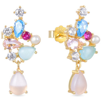 Luxenter Joyas Pendientes Raknis Con Baño De Oro Amarillo De 18 Quilates