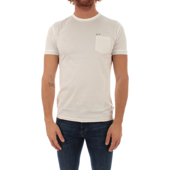 Sun68 Tops y Camisetas T-SHIRT SOLID POCKET S/S 01