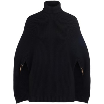 Elisabetta Franchi Jersey Capa negra con cuello alto