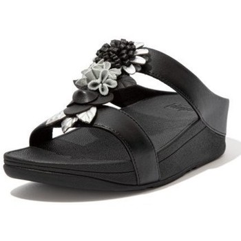 FitFlop Sandalias FINO FLORAL CLUSTER SLIDES - ALL BLACK