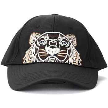 Kenzo Gorra Cappellino Tiger nero con tigre beige e marrone