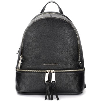 MICHAEL Michael Kors Mochila Zaino Rhea Medio in pelle martellata nera