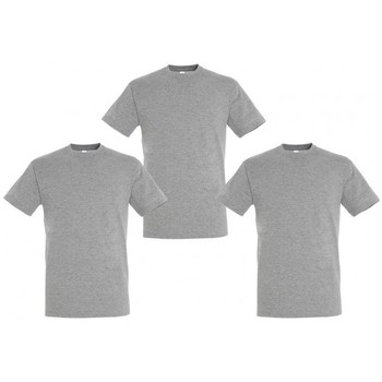 Sols Camiseta PACK 3 CAMISETAS GRISES COTTON