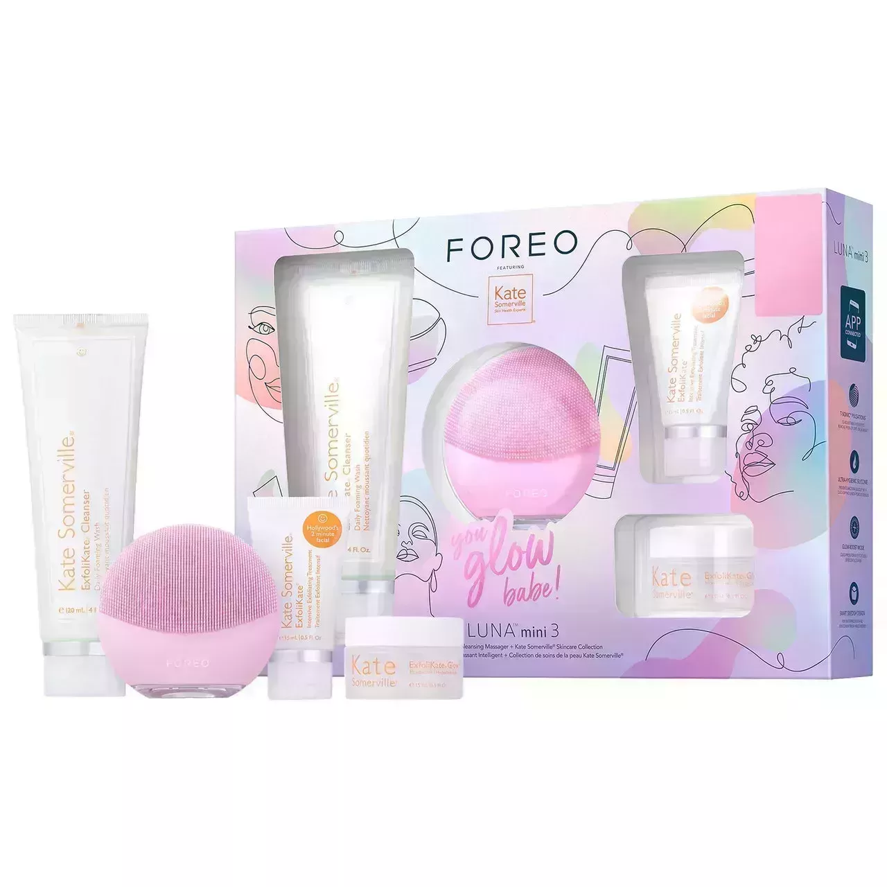 foreo kate somerville you glow babe set