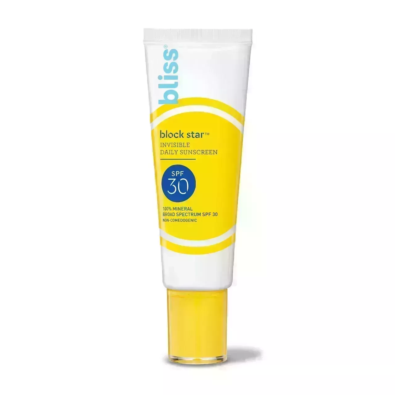 Bliss Block Star Invisible Daily Sunscreen SPF 30 on white background