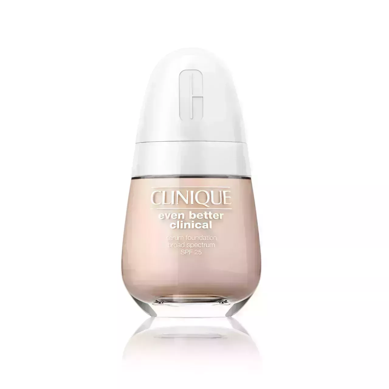 Bottle of clinique even better clinical serum foundation on a white background