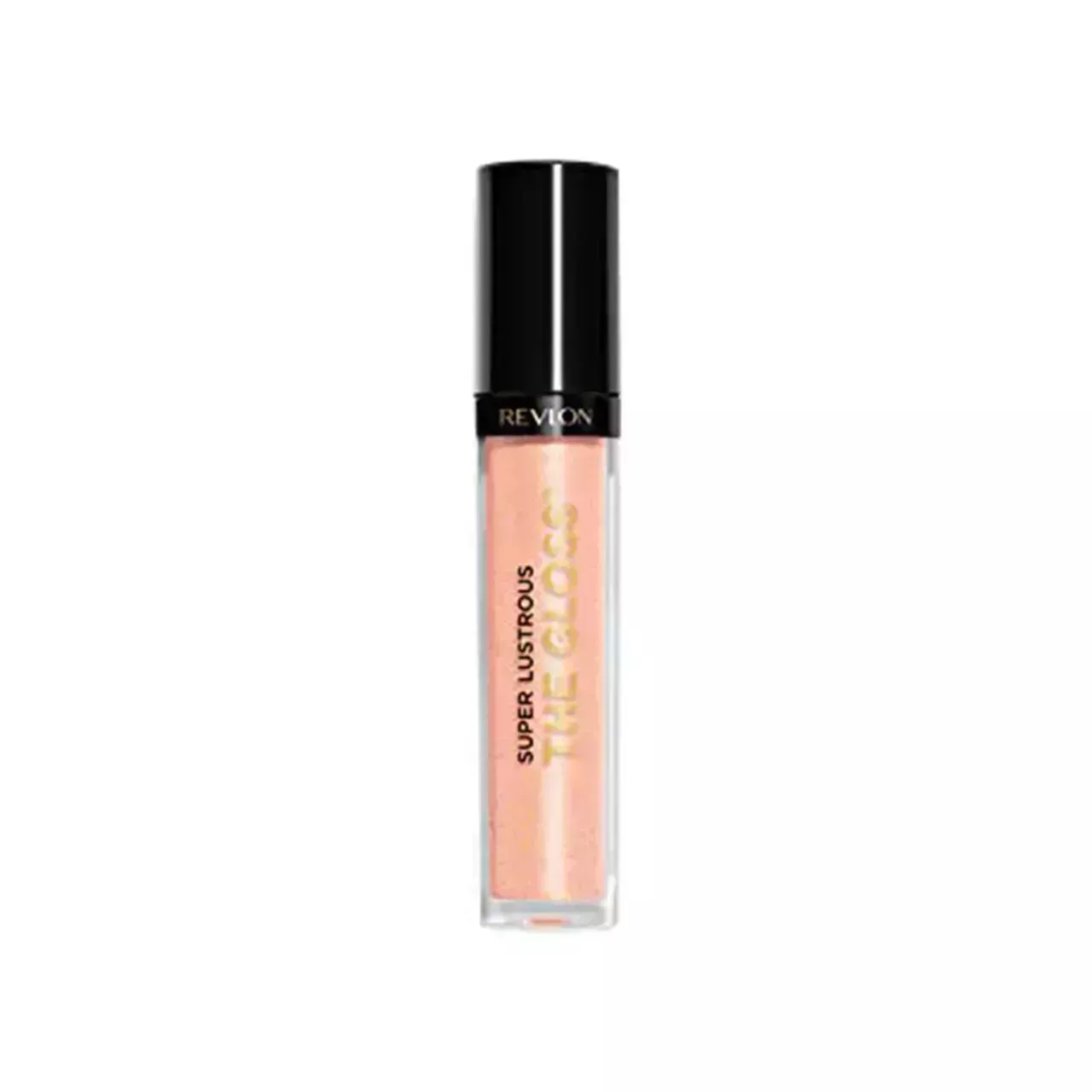 tube of revlon Super Lustrous The Gloss in Sandstorm on white background