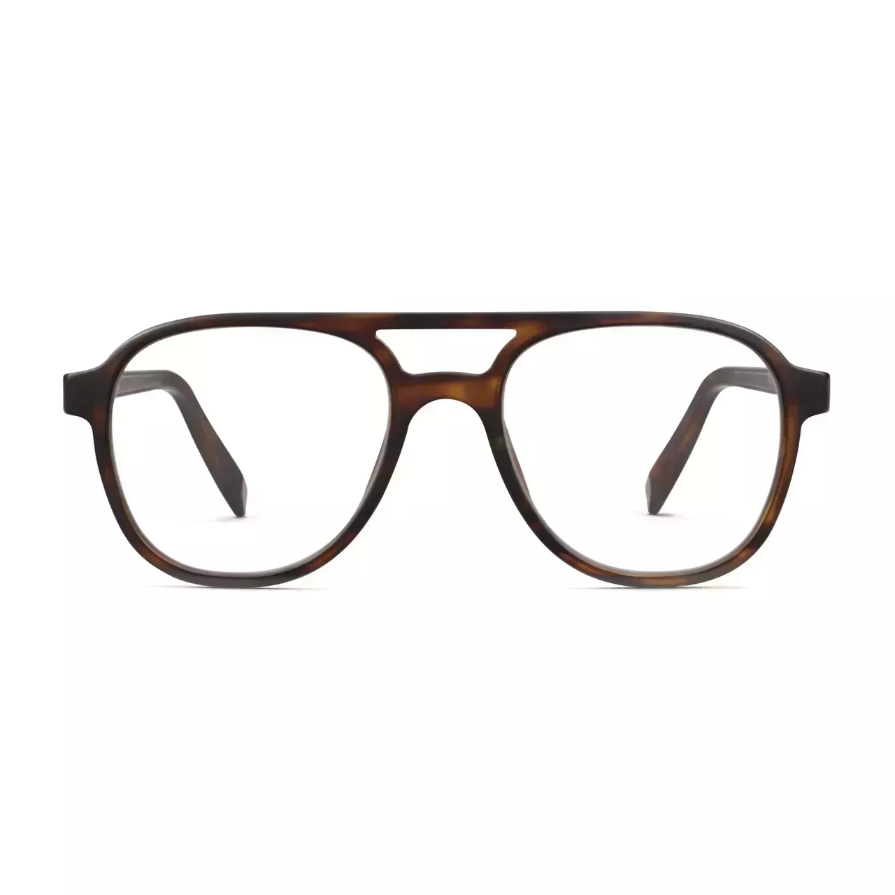 Warby Parker Fielder glasses on white background