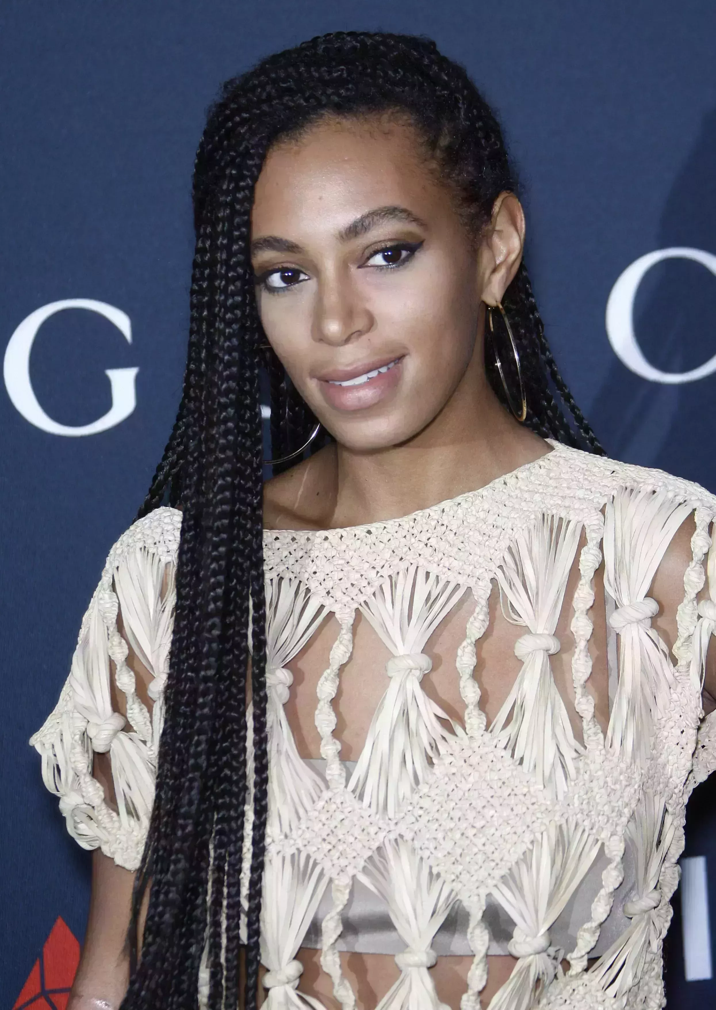 Solange Knowles With Black Knotless Box Braids