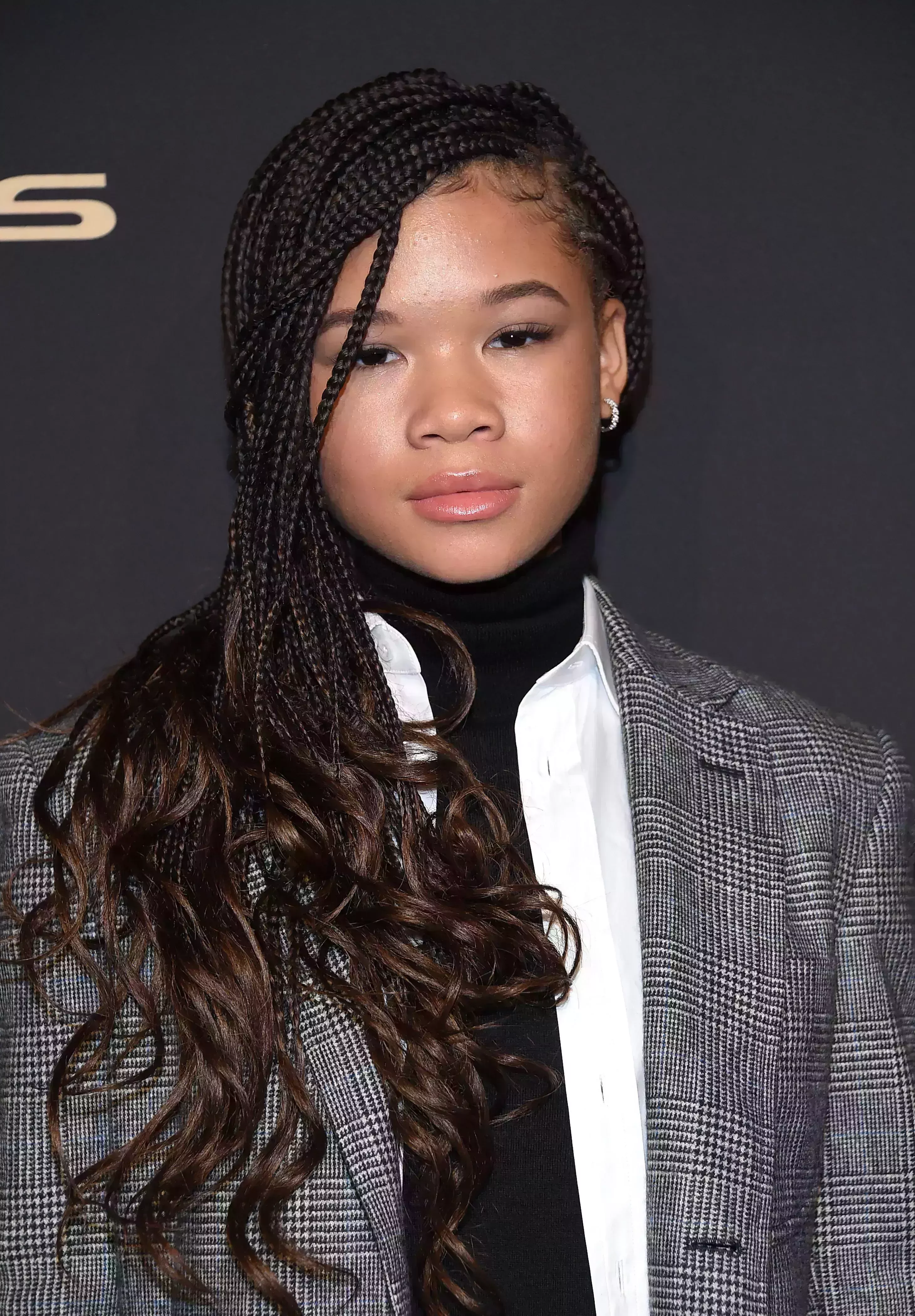 Storm Reid With Curly Knotless Braids