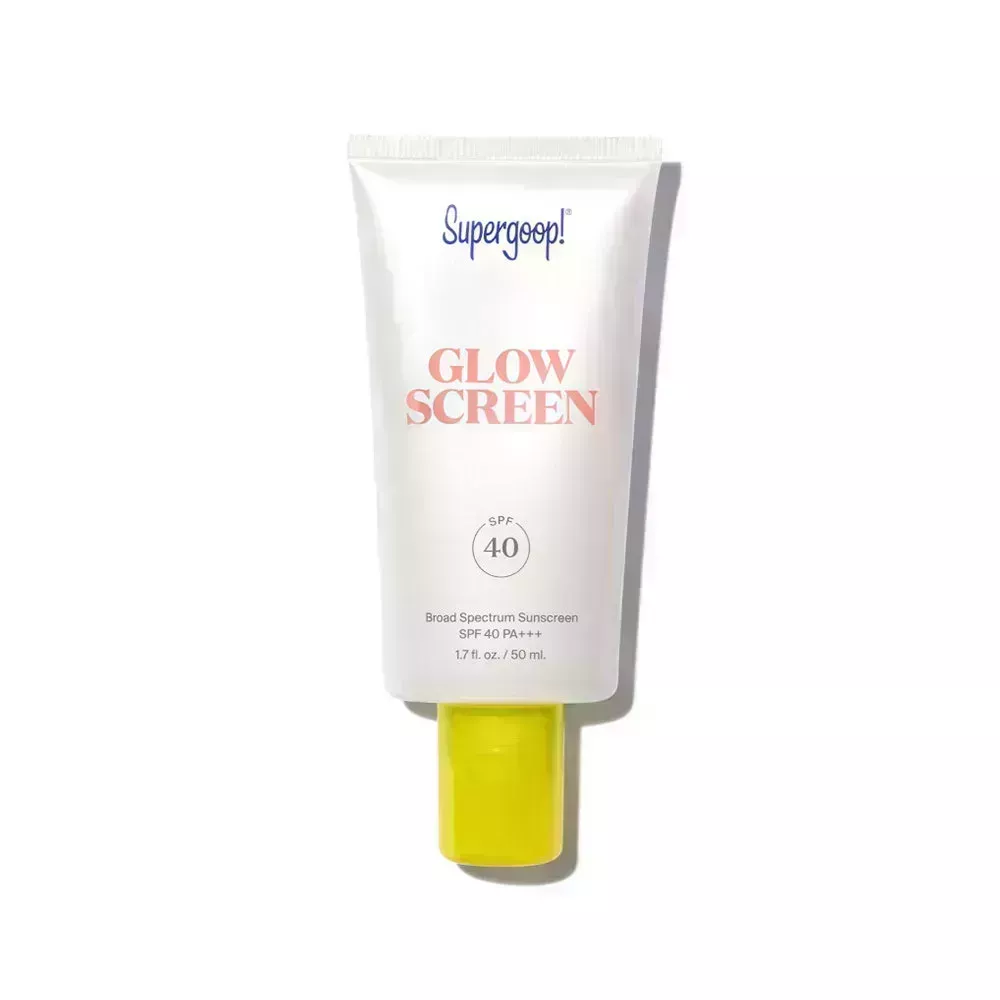 Supergoop Glowscreen Sunscreen SPF 40 on white background 