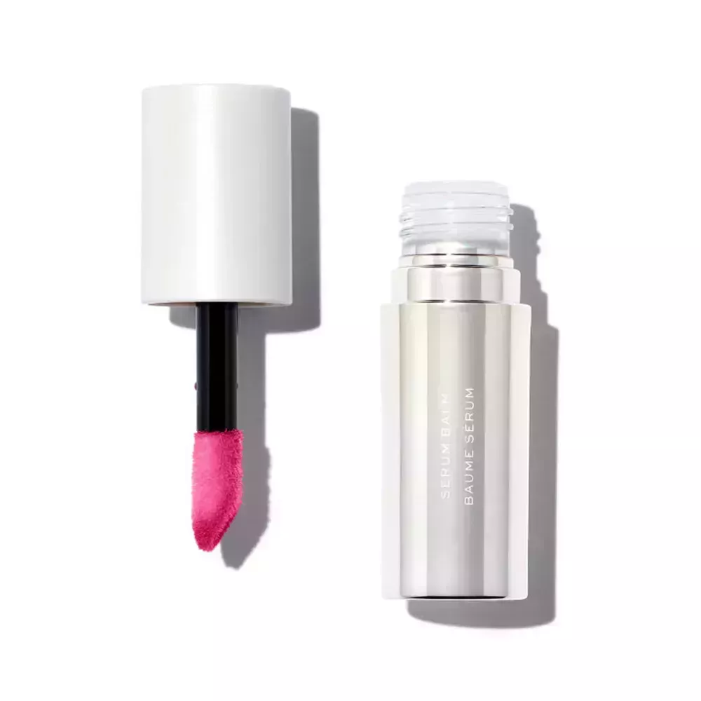 Make Beauty Serum Balm in Pink Cerise on white background