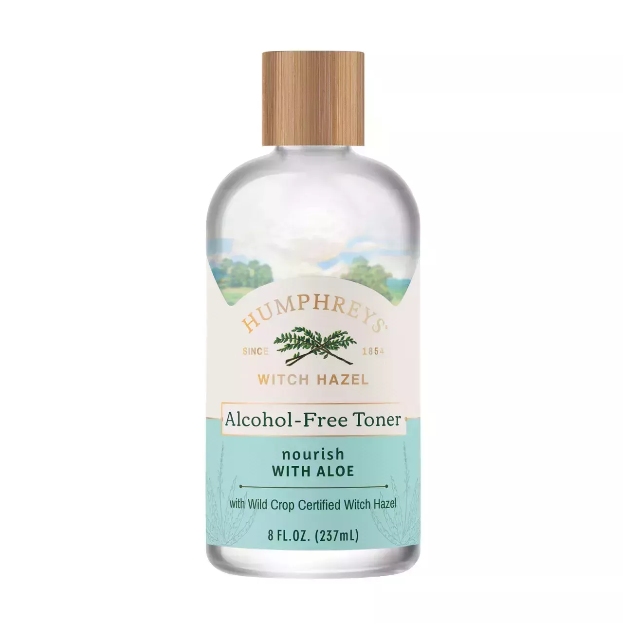 Bottle of Humphreys Witch Hazel Toner on white background