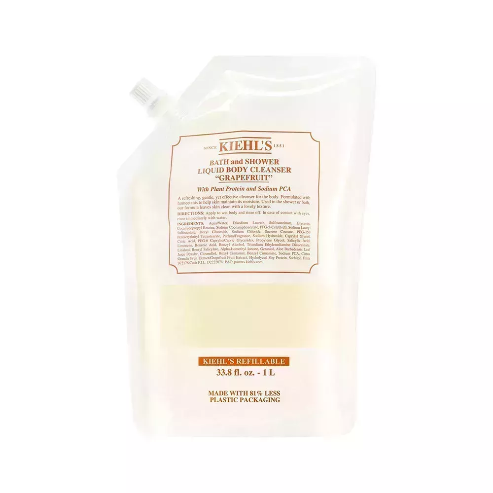 Kiehl's Bath & Shower Liquid Body Cleanser "Grapefruit" Refill on white background