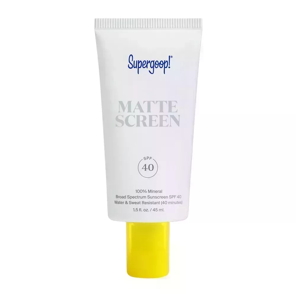 Supergoop Mattescreen SPF 40 on white background