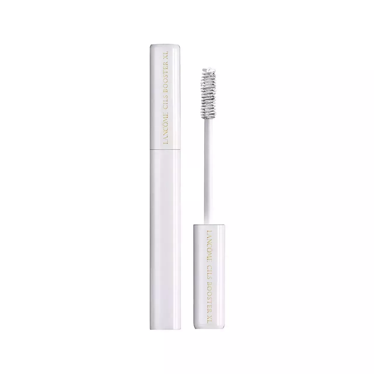 Lancôme Cils Booster XL Enhancing Lash Primer white tube of lash primer on white background