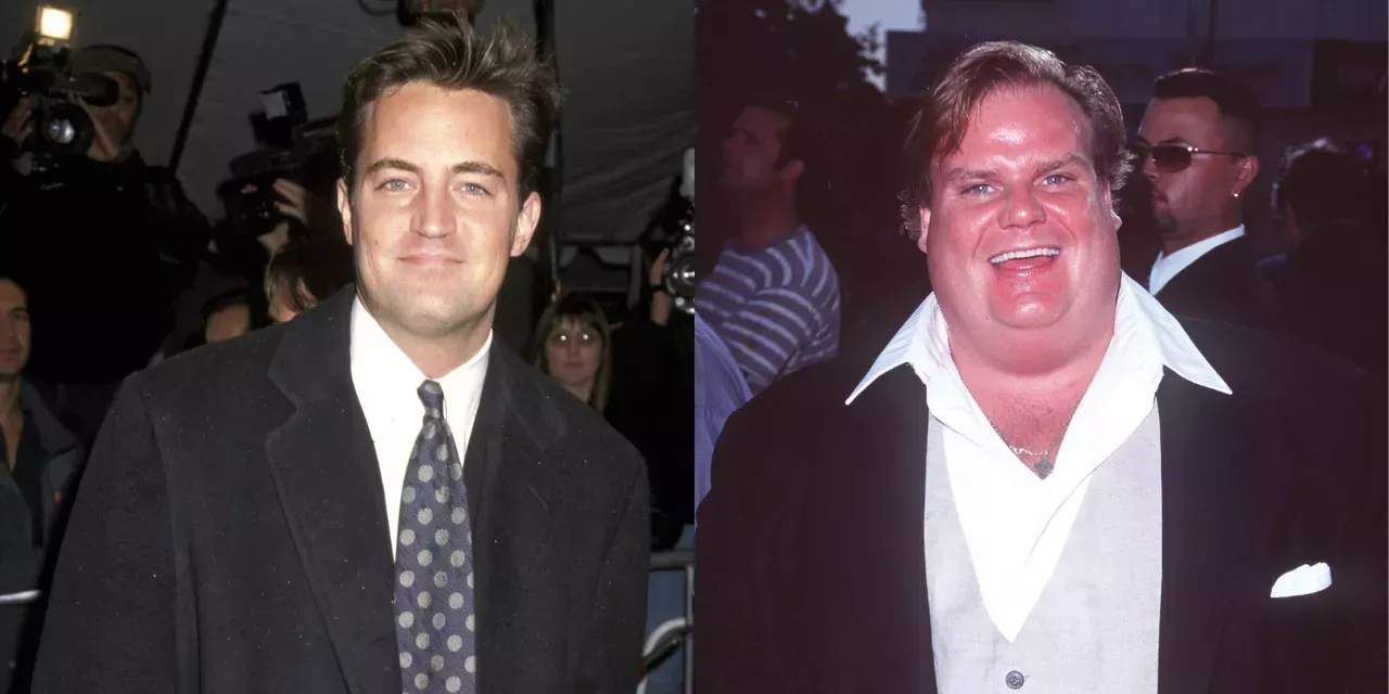 Matthew Perry hizo un agujero en la pared del camerino de Jennifer Aniston en 'Friends' cuando se enteró de la muerte de Chris Farley