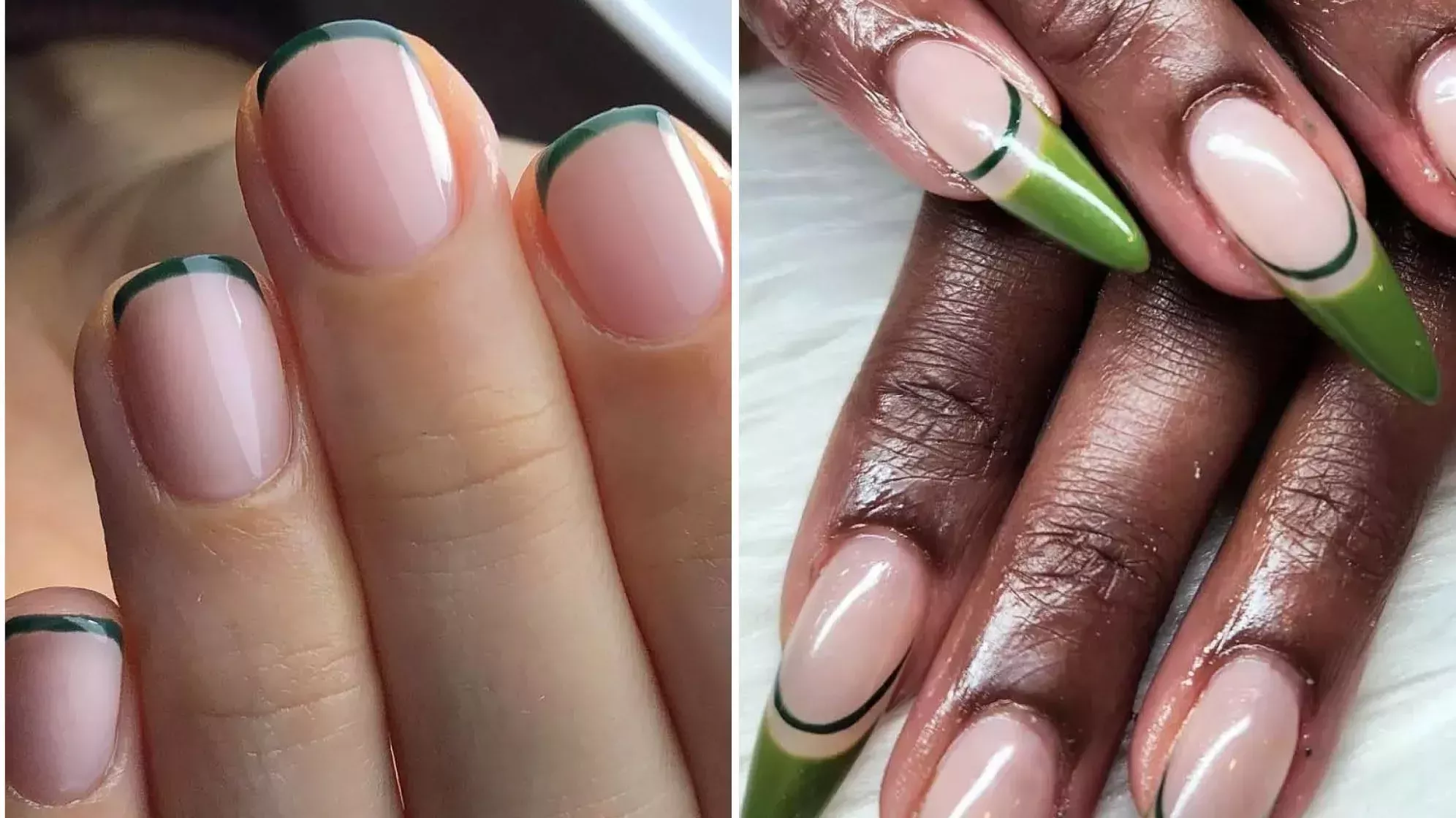 23 ideas de uñas verdes que son preciosas en todas las longitudes