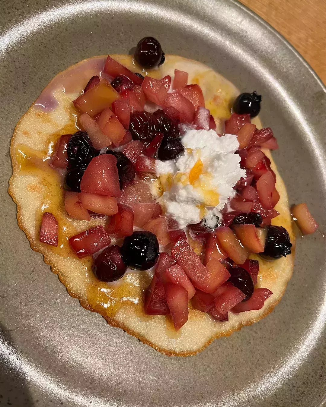 Panchakarma Detox Cleanse fruit and berry breakfast pancake