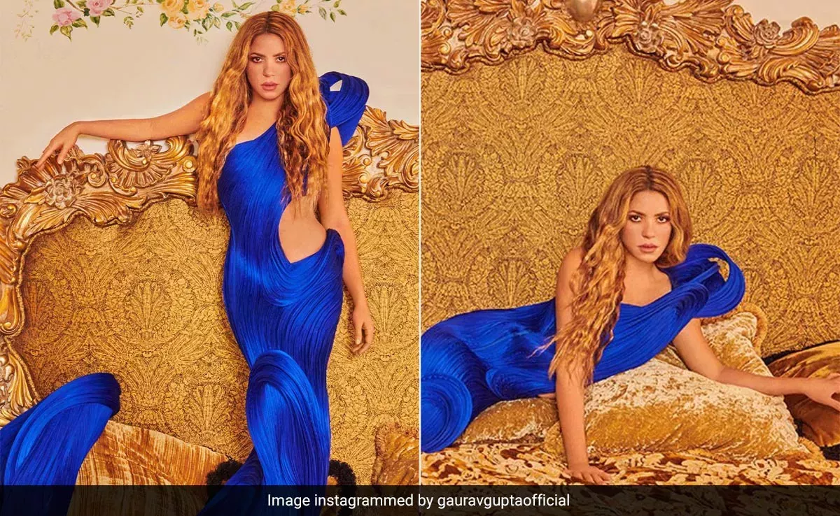 El electrizante vestido esculpido de Gaurav Gupta de Shakira es su hechizante look de 