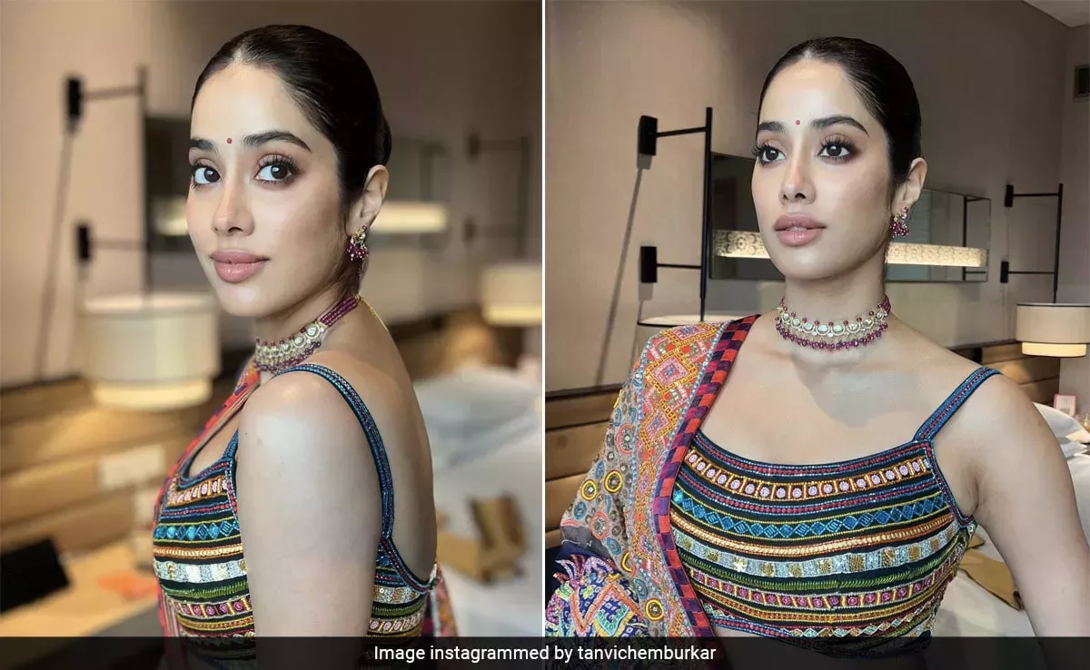 Janhvi Kapoor eleva el listón del glamour festivo con un brillo de ensueño y pestañas onduladas