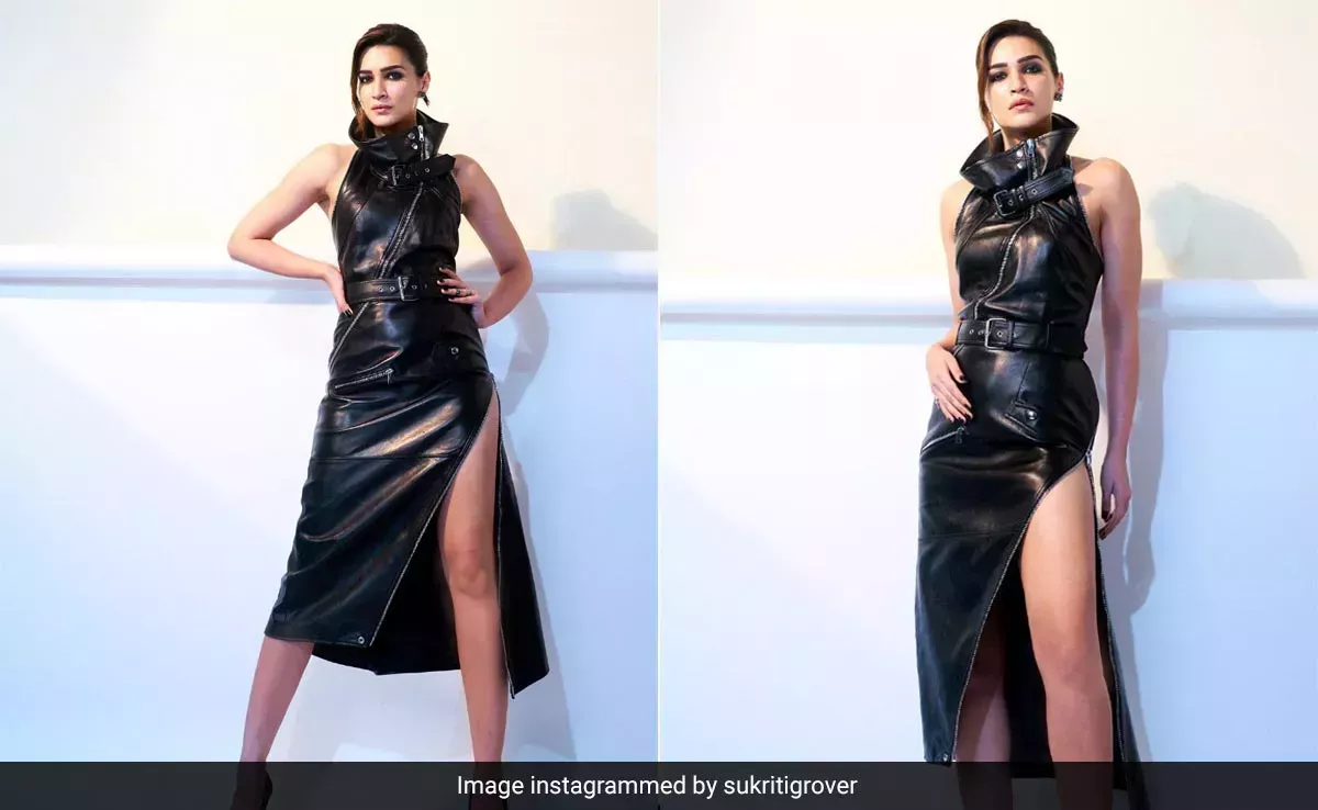 Nadie luce tan feroz como Kriti Sanon con un vestido negro de cuero Alexander McQueen de 5,84 rupias lakh