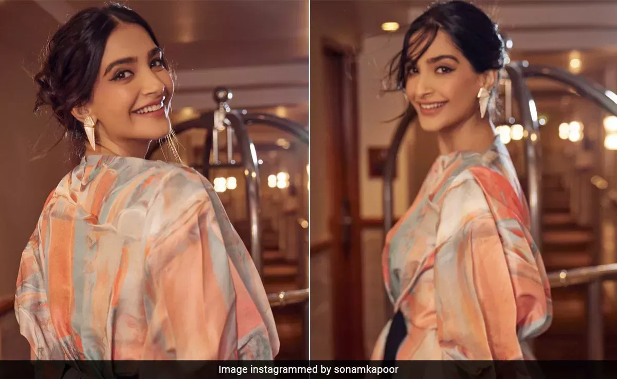 Sonam Kapoor irradia un aire de princesa moderna con sus ojos delineados y su elegante moño