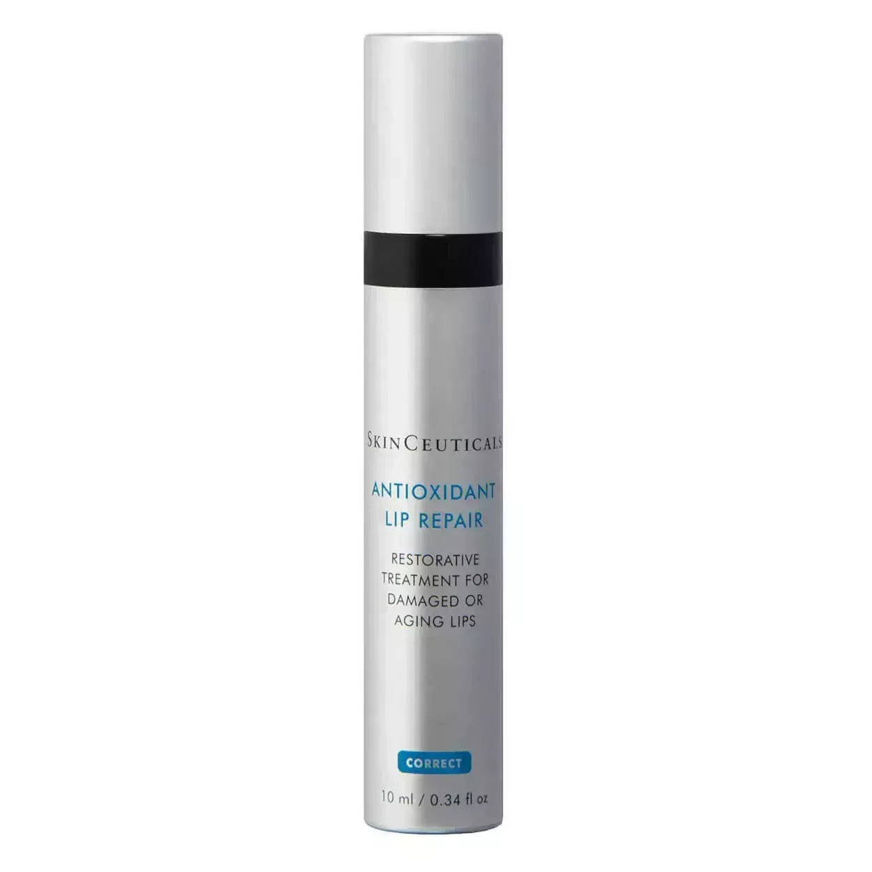 SkinCeuticals Antioxidant Lip Repair silver tube on white background