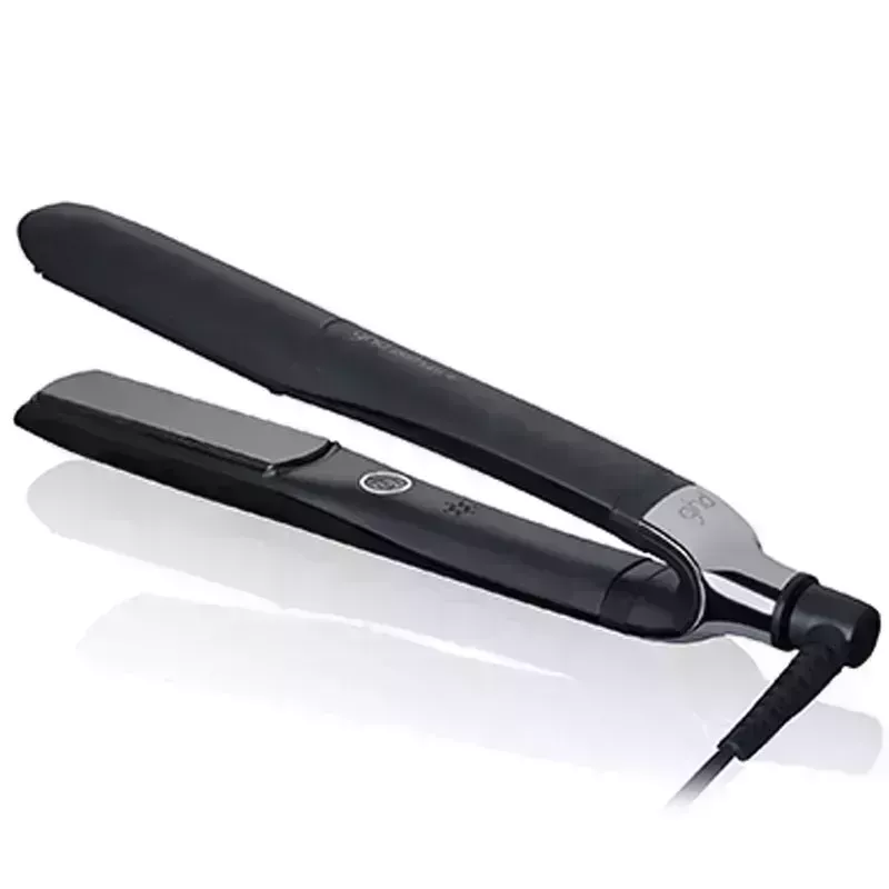 GHD Platinum+ Styler: A black flatiron on a white background