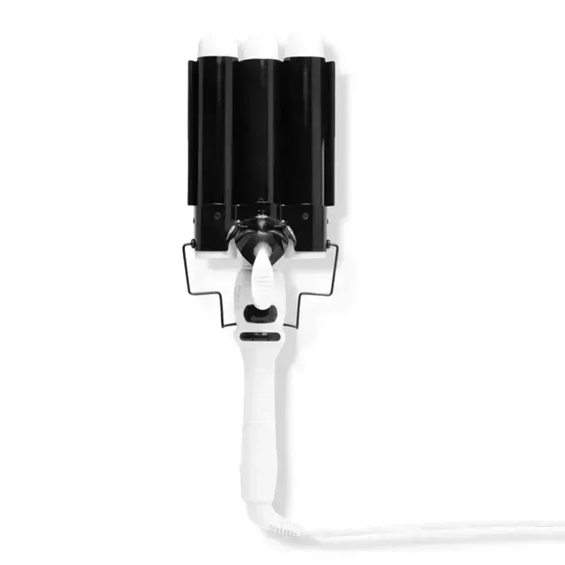 BondiBoost Wave Wand: A black and white hair waver hot tool on a white background